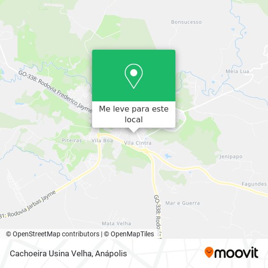 Cachoeira Usina Velha mapa