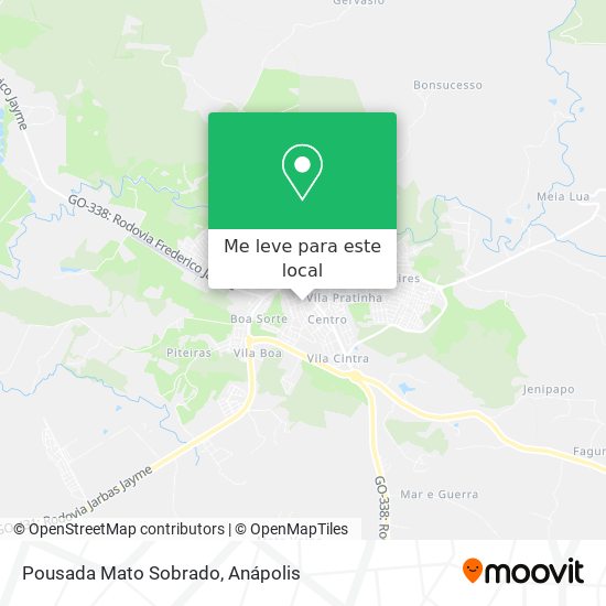 Pousada Mato Sobrado mapa
