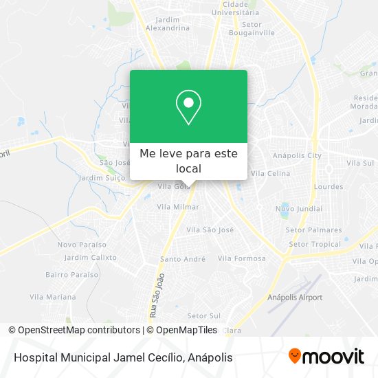 Hospital Municipal Jamel Cecílio mapa