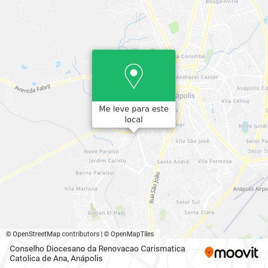 Conselho Diocesano da Renovacao Carismatica Catolica de Ana mapa