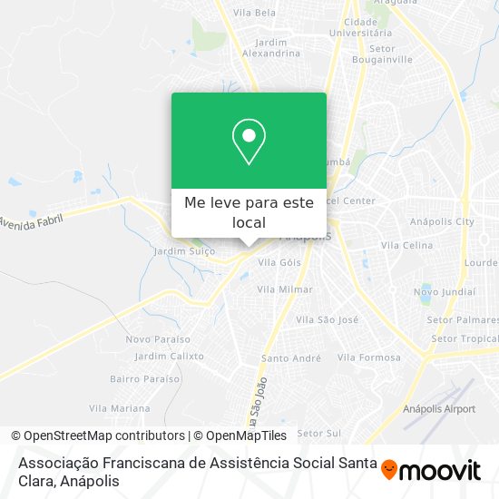 Associação Franciscana de Assistência Social Santa Clara mapa