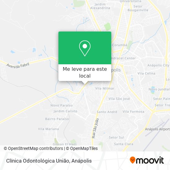 Clínica Odontológica União mapa