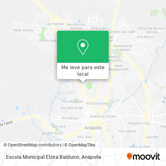 Escola Municipal Elzira Balduino mapa