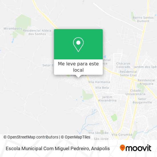 Escola Municipal Com Miguel Pedreiro mapa