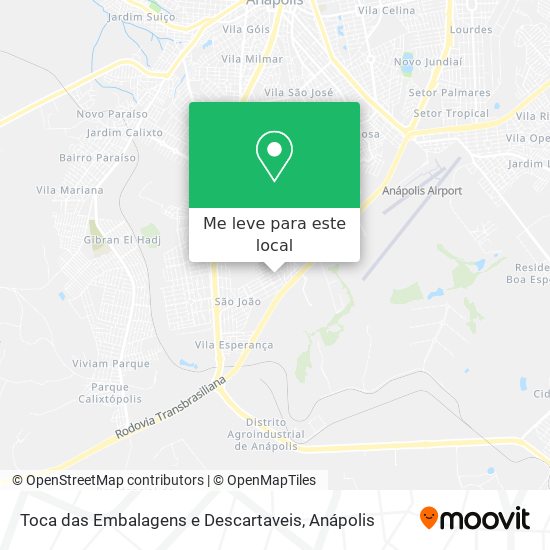 Toca das Embalagens e Descartaveis mapa