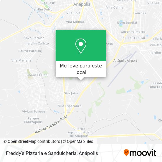 Freddy's Pizzaria e Sanduicheria mapa