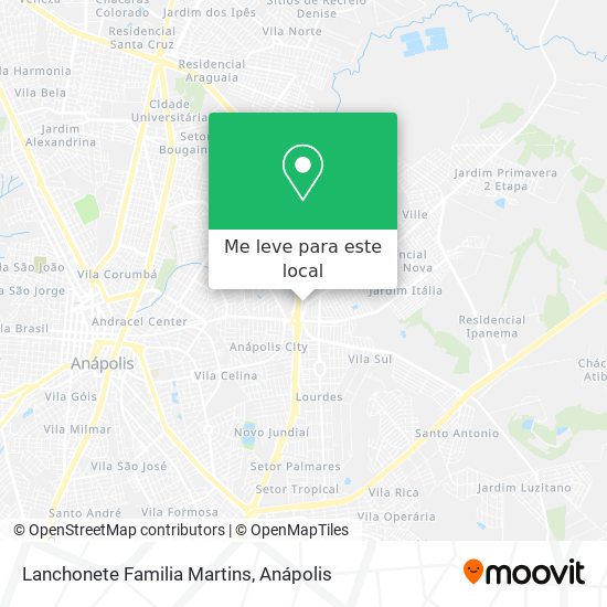 Lanchonete Familia Martins mapa