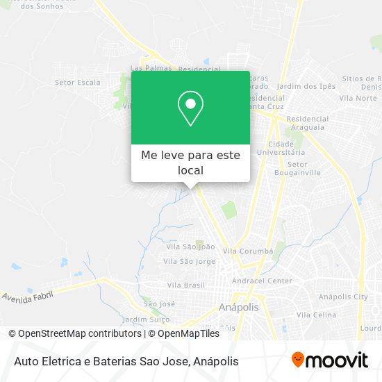 Auto Eletrica e Baterias Sao Jose mapa