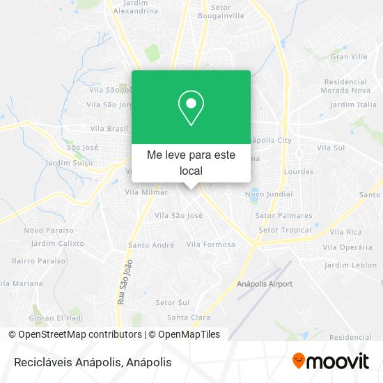 Recicláveis Anápolis mapa