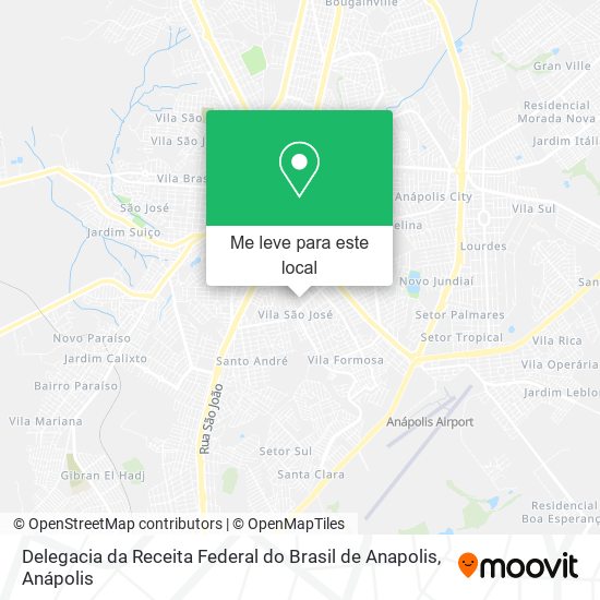 Delegacia da Receita Federal do Brasil de Anapolis mapa