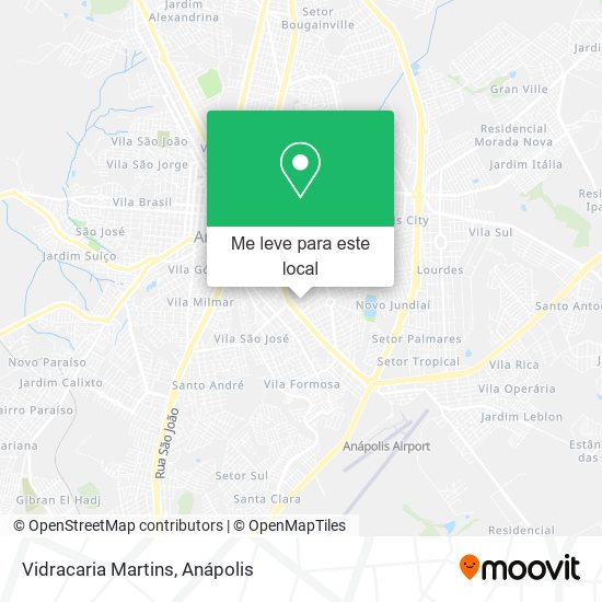 Vidracaria Martins mapa