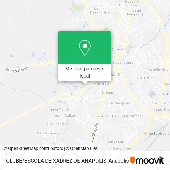 CLUBE / ESCOLA DE XADREZ DE ANAPOLIS mapa