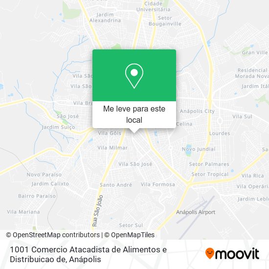 1001 Comercio Atacadista de Alimentos e Distribuicao de mapa