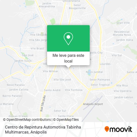 Centro de Repintura Automotiva Tabinha Multimarcas mapa