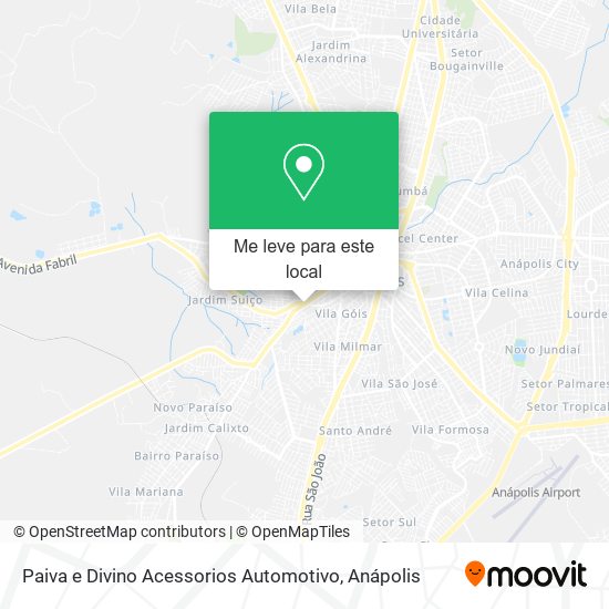 Paiva e Divino Acessorios Automotivo mapa