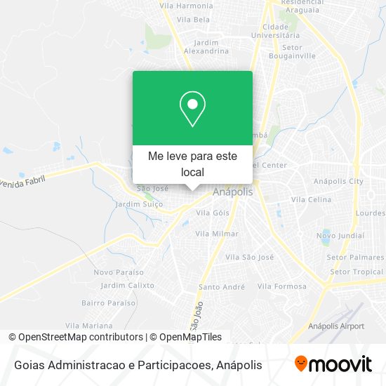 Goias Administracao e Participacoes mapa