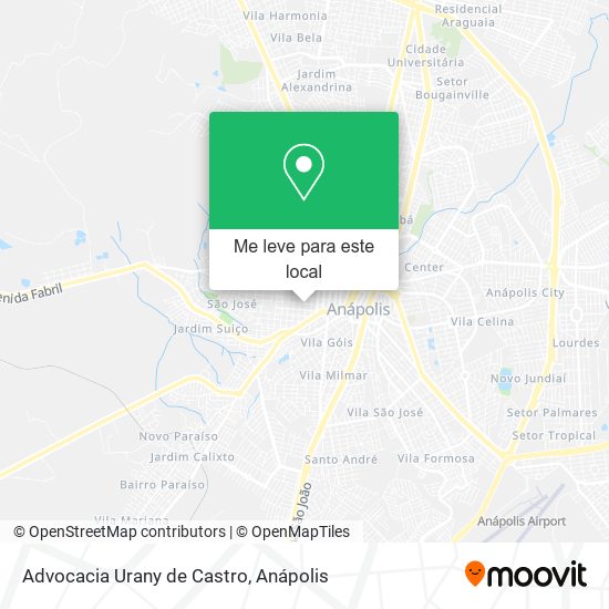 Advocacia Urany de Castro mapa