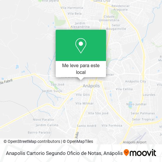 Anapolis Cartorio Segundo Oficio de Notas mapa