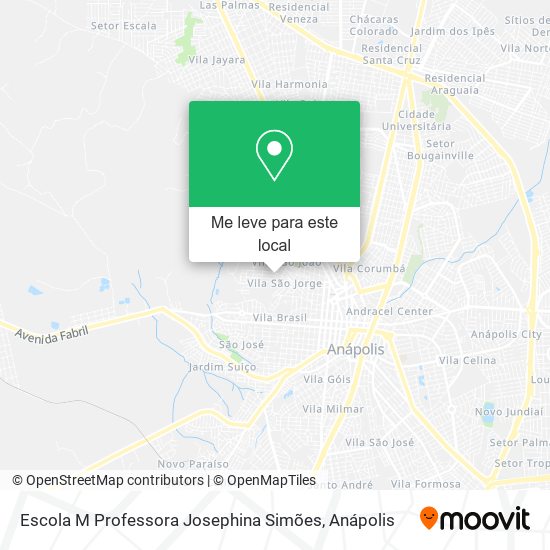 Escola M Professora Josephina Simões mapa