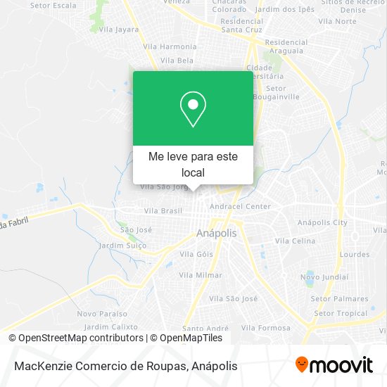 MacKenzie Comercio de Roupas mapa