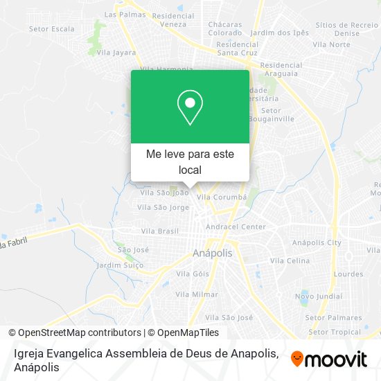 Igreja Evangelica Assembleia de Deus de Anapolis mapa