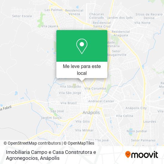 Imobiliaria Campo e Casa Construtora e Agronegocios mapa