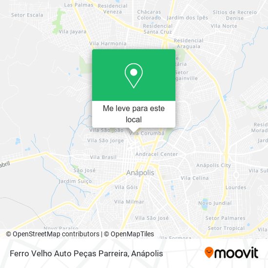 Ferro Velho Auto Peças Parreira mapa