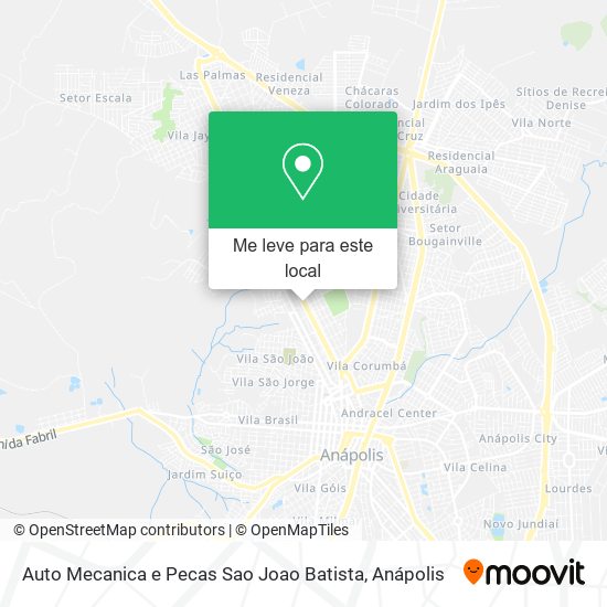 Auto Mecanica e Pecas Sao Joao Batista mapa