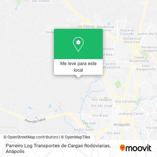 Parreiro Log Transportes de Cargas Rodoviarias mapa