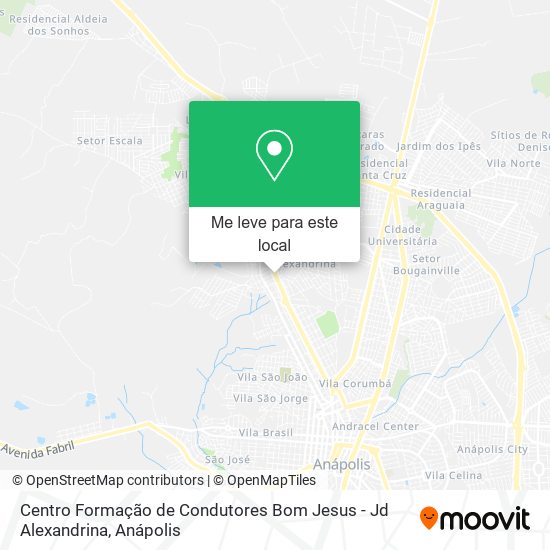 Centro Formação de Condutores Bom Jesus - Jd Alexandrina mapa