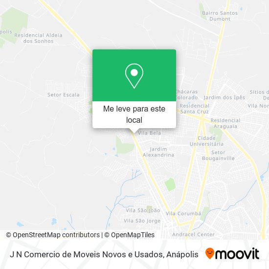 J N Comercio de Moveis Novos e Usados mapa