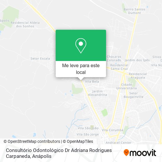 Consultório Odontológico Dr Adriana Rodrigues Carpaneda mapa