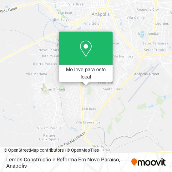 Lemos Construção e Reforma Em Novo Paraíso mapa