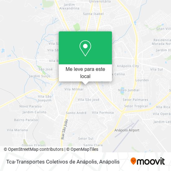 Tca-Transportes Coletivos de Anápolis mapa