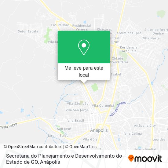 Secretaria do Planejamento e Desenvolvimento do Estado de GO mapa