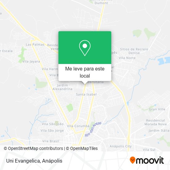 Uni Evangelica mapa