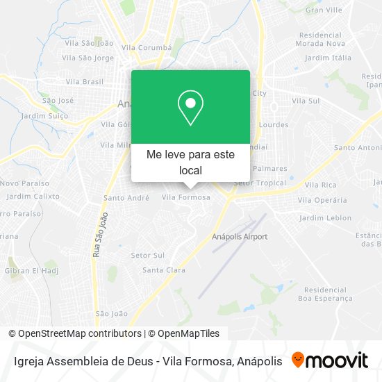 Igreja Assembleia de Deus - Vila Formosa mapa