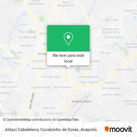 Aldaci Cabeleleira, Cocalzinho de Goiás mapa