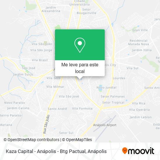 Kaza Capital - Anápolis - Btg Pactual mapa