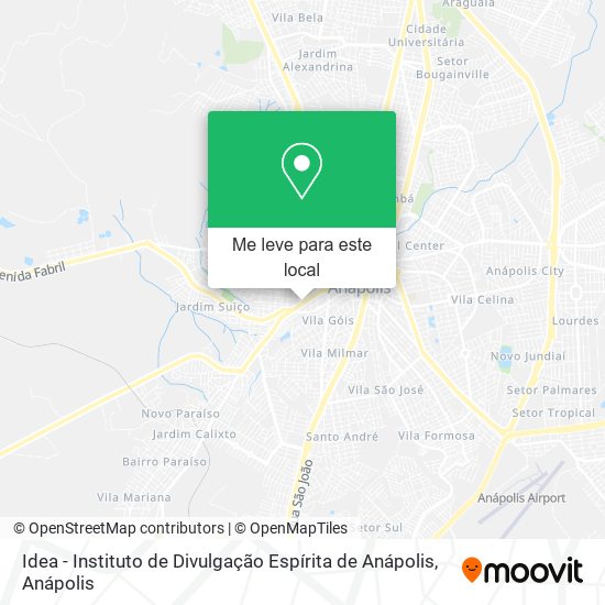Idea - Instituto de Divulgação Espírita de Anápolis mapa