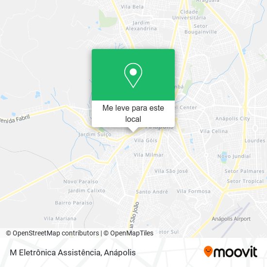 M Eletrônica Assistência mapa