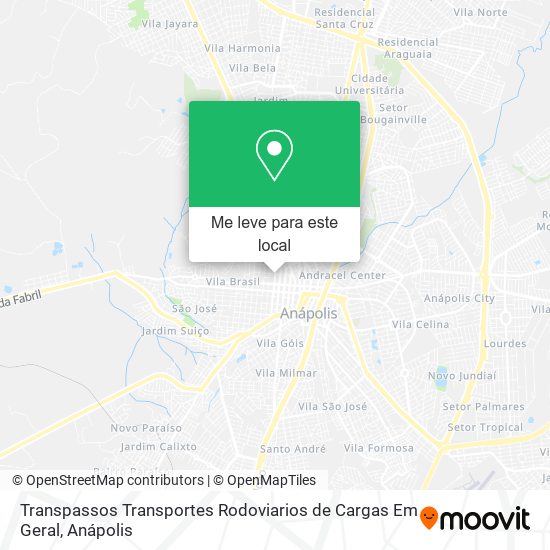 Transpassos Transportes Rodoviarios de Cargas Em Geral mapa