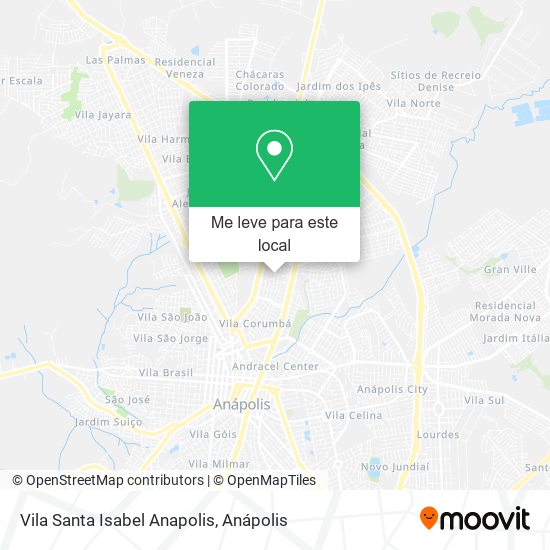 Vila Santa Isabel Anapolis mapa