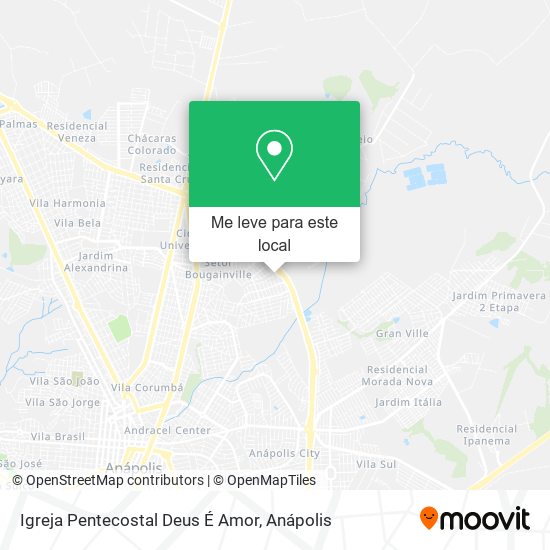 Igreja Pentecostal Deus É Amor mapa