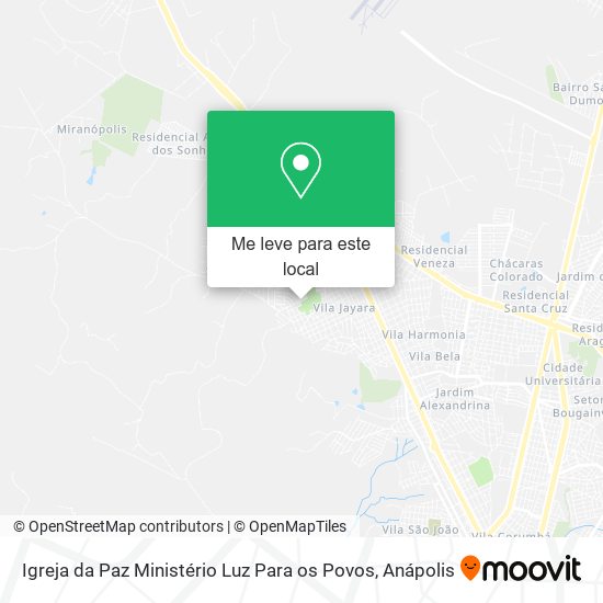 Igreja da Paz Ministério Luz Para os Povos mapa