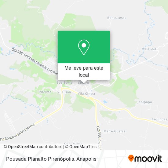 Pousada Planalto Pirenópolis mapa