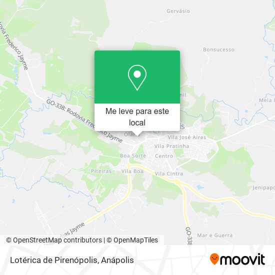 Lotérica de Pirenópolis mapa