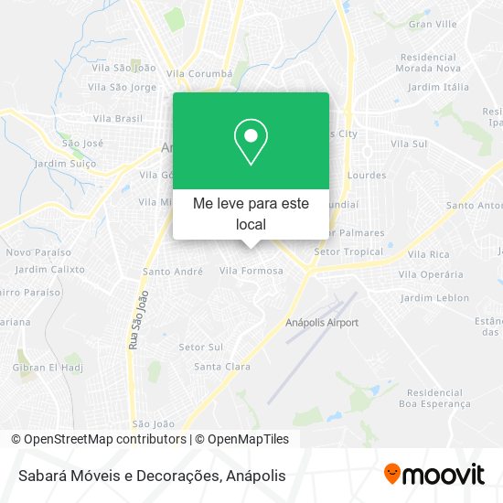 Sabará Móveis e Decorações mapa