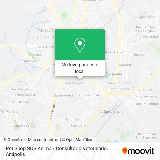 Pet Shop SOS Animal/ Consultório Veterinário mapa