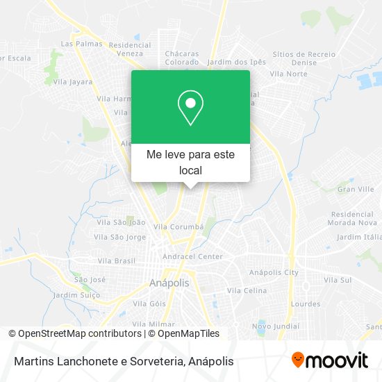 Martins Lanchonete e Sorveteria mapa